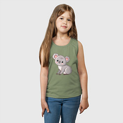 Майка детская хлопок Cute koala, цвет: авокадо — фото 2
