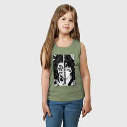 Майка детская хлопок Клинок рассекающий демонов Ериичи Цугикуни Кокушиб, цвет: авокадо — фото 2