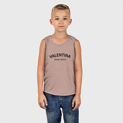 Майка детская хлопок Valentina never alone - motto, цвет: пыльно-розовый — фото 2