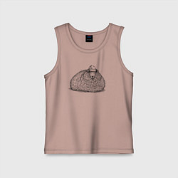 Майка детская хлопок Овечка после новогодних праздников, цвет: пыльно-розовый