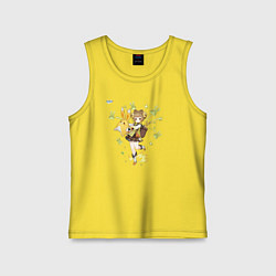 Майка детская хлопок Яо Яо из Геншин Импакт, цвет: желтый