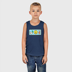 Майка детская хлопок Голубь и мир, цвет: тёмно-синий — фото 2