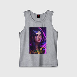Майка детская хлопок League of Legends Kaisa Kda, цвет: меланж