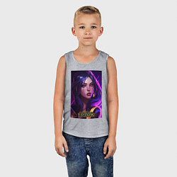 Майка детская хлопок League of Legends Kaisa Kda, цвет: меланж — фото 2