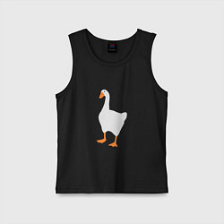 Майка детская хлопок Untitled goose game honk, цвет: черный