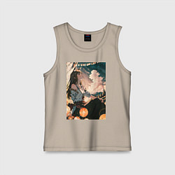 Майка детская хлопок Волчица и пряности Холо, цвет: миндальный