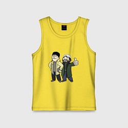 Майка детская хлопок Vault Jay and silent Bob, цвет: желтый
