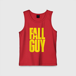 Майка детская хлопок The fall guy logo, цвет: красный