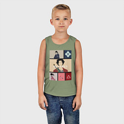 Майка детская хлопок Самурай Чамплу Мугэн, цвет: авокадо — фото 2