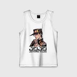 Майка детская хлопок Jotaro Kujo - Jojo ai art, цвет: белый