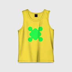 Майка детская хлопок Салатовая фигура с контуром, цвет: желтый