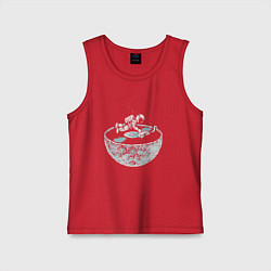 Майка детская хлопок Музыка из космоса, цвет: красный