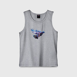 Детская майка Голубь с ночным городом внутри