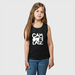 Майка детская хлопок Camouflage - A synthpop band from germany, цвет: черный — фото 2