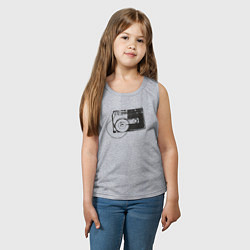 Майка детская хлопок Аудио кассета, цвет: меланж — фото 2