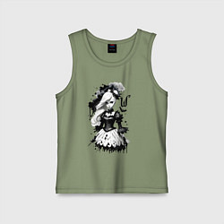 Майка детская хлопок Baby witch - fantasy ai art, цвет: авокадо