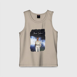 Майка детская хлопок Depeche Mode - Gahan oldschool, цвет: миндальный