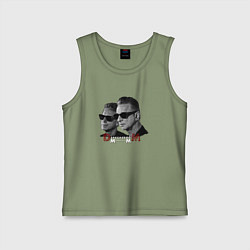 Майка детская хлопок Depeche Mode - Memento Mori tour band tour, цвет: авокадо