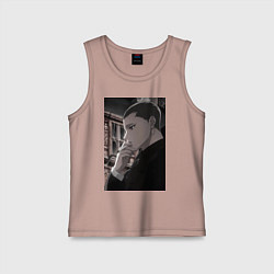 Майка детская хлопок Ведьма и чудовище Ашаф, цвет: пыльно-розовый