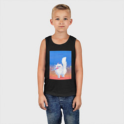 Майка детская хлопок Кошечка с ножом на пределе, цвет: черный — фото 2