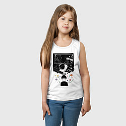 Майка детская хлопок Моб Психо Шигэо Кагэяма, цвет: белый — фото 2