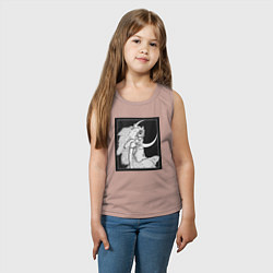 Майка детская хлопок Принцесса Сан, цвет: пыльно-розовый — фото 2