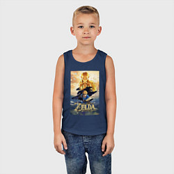 Майка детская хлопок Легенда о зельде, цвет: тёмно-синий — фото 2