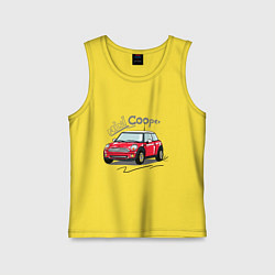 Майка детская хлопок Mini Cooper, цвет: желтый