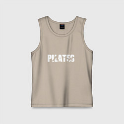 Майка детская хлопок Пилатес, цвет: миндальный