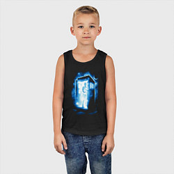 Майка детская хлопок Галактический тардис, цвет: черный — фото 2