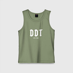 Майка детская хлопок DDT - Ufa 1980, цвет: авокадо