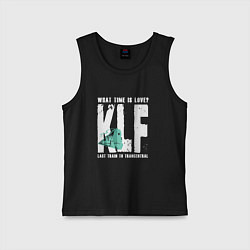 Майка детская хлопок Klf - What time is love, цвет: черный