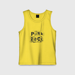 Майка детская хлопок Панк рок граффити, цвет: желтый