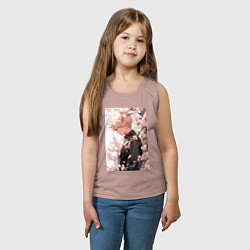 Майка детская хлопок Моя геройская академия Кацуки Бакуго причуда, цвет: пыльно-розовый — фото 2