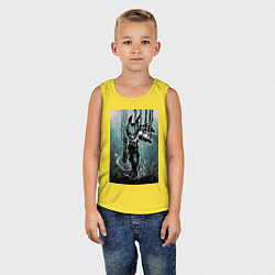 Майка детская хлопок Моя геройская академия Идзуку Мидория, цвет: желтый — фото 2