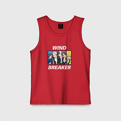 Майка детская хлопок Wind Breaker, цвет: красный