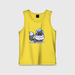 Майка детская хлопок О моём перерождении в слизь Римуру Темпест на волк, цвет: желтый