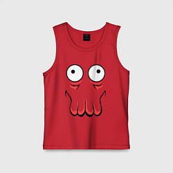 Майка детская хлопок John Zoidberg Face, цвет: красный