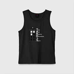 Майка детская хлопок Время и пространство, цвет: черный