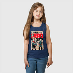 Майка детская хлопок Моя геройская академия Кацуки Бакуго коллаж Идзуку, цвет: тёмно-синий — фото 2