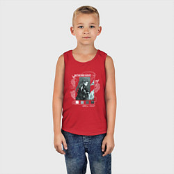 Майка детская хлопок Jiyan - Wuthering Waves, цвет: красный — фото 2