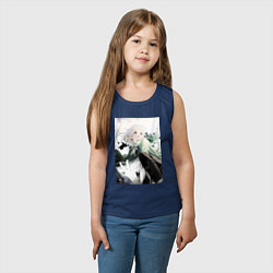 Майка детская хлопок Реинкарнация безработного Сильфиетта арт, цвет: тёмно-синий — фото 2