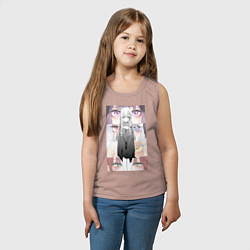 Майка детская хлопок Эта фарфоровая кукла влюбилась, цвет: пыльно-розовый — фото 2