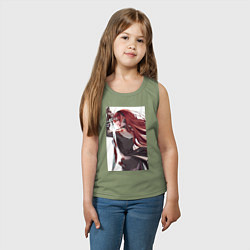 Майка детская хлопок Реинкарнация безработного Бореас Грейрат, цвет: авокадо — фото 2