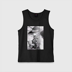 Майка детская хлопок Реинкарнация безработного Рокси Мигурдия учитель м, цвет: черный