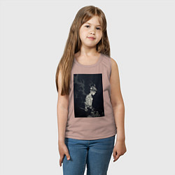 Майка детская хлопок Чёрный клевер Аста антимаг, цвет: пыльно-розовый — фото 2