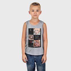 Майка детская хлопок Марин Китагава коллаж, цвет: меланж — фото 2