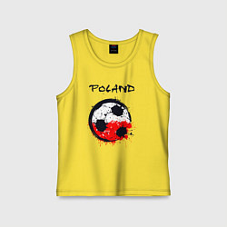 Майка детская хлопок Сборная Польши, цвет: желтый