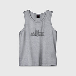 Майка детская хлопок Город Дублин, цвет: меланж