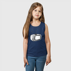 Майка детская хлопок Retro TV, цвет: тёмно-синий — фото 2